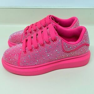 Hot Pink Rhinestone Platform Sneaker - Size 8